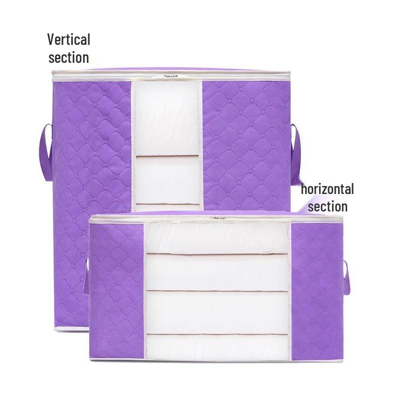 Velkokapacitní netkaná taška na uložení přikrývek a koš na organizaci oblečení