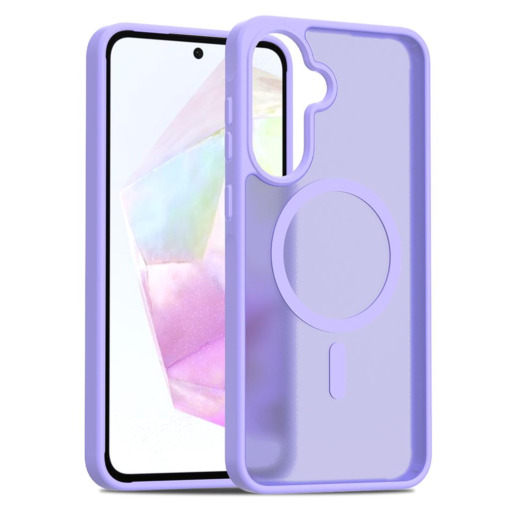 Für Samsung Galaxy A36 5G/A56 5G Hülle Kompatibel mit MagSafe TPU Rahmen Acryl Rückseite Handyhülle Skin Touch