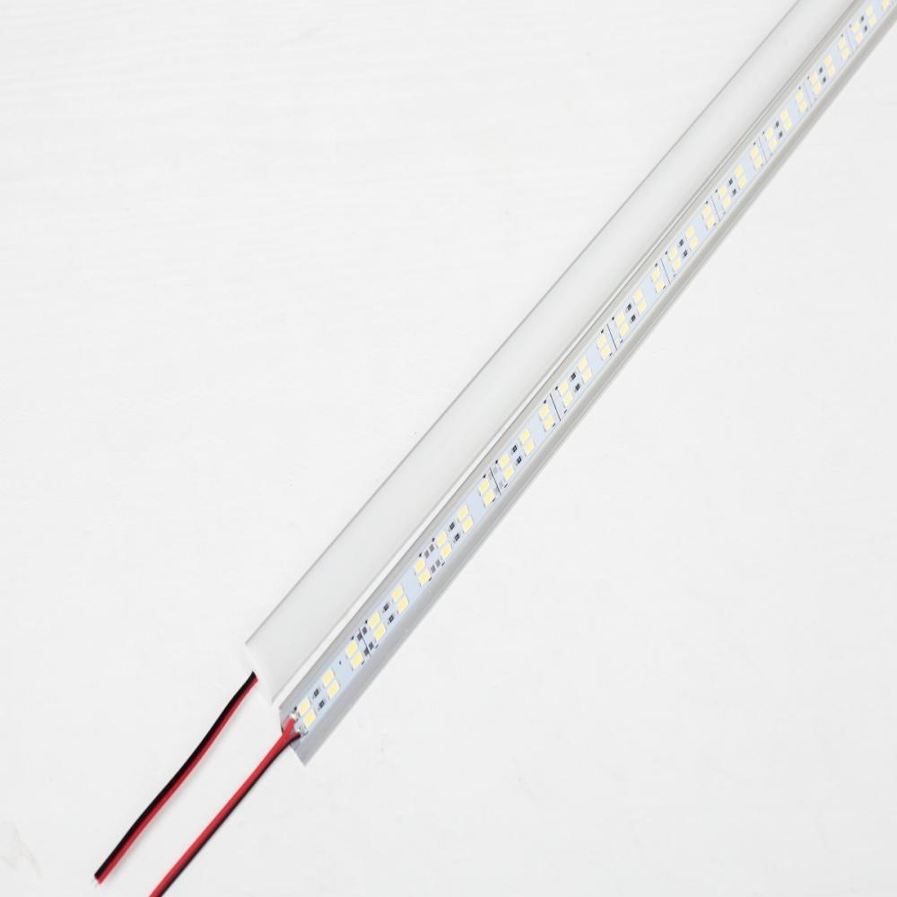 1Pcs Super Bright 72LEDs LED bar DC12V 50cm kitchen storage shelf LED profile aluminum channel rigid strip for indoor lighting