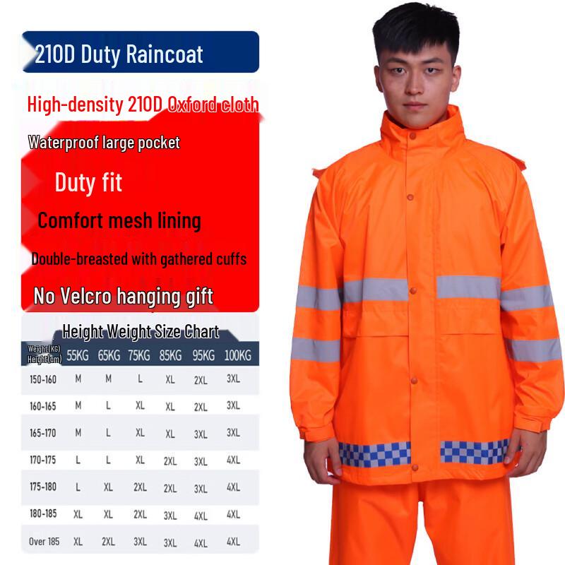 Maikeyou Two-Piece Reflective Rain Suit for Work Safety