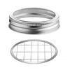 Metal Mason Jar Flower Lid Insert Wide Mouth Canning Jar Lid with Straw Hole Grid Organizer for Flowers Pens Toothbrushes
