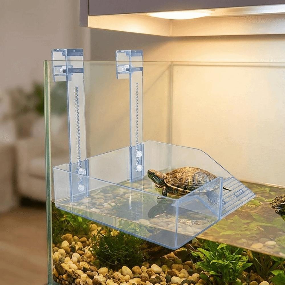 Suction Cup Turtle Floating Platform Height Adjustable Reptile Ramp  Turtle Tank