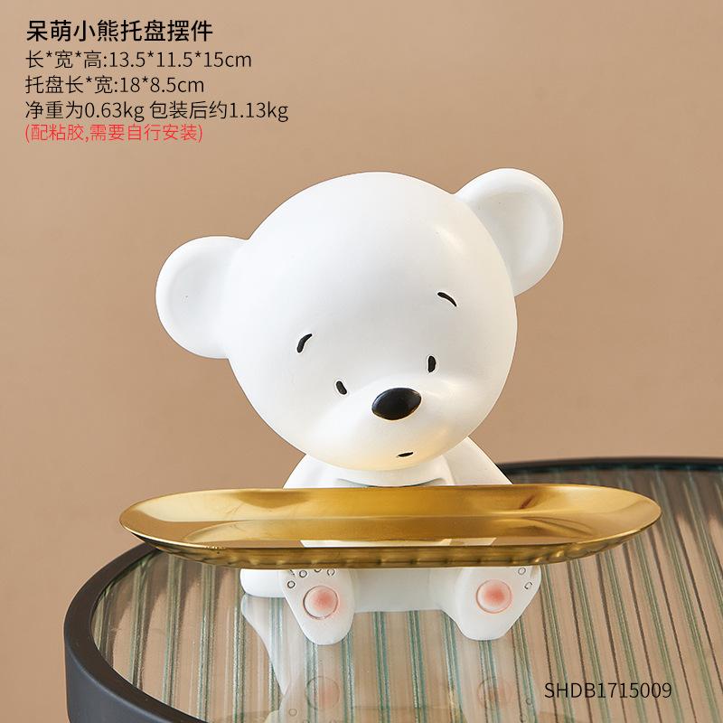 

Домашний декор Статуэтки Украшения для гостиной Статуэтки из смолы Скульптуры белого медведя Хранение ключей Украшения Поделки для интерьера