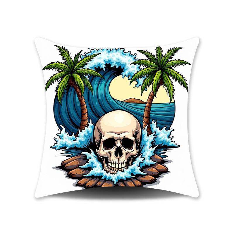 

Новые наволочки в американско-мексиканском стиле, красочные карнавальные, с цветком и черепом, декоративные наволочки для дивана linen-45x45cm double-sided [without pillow core]