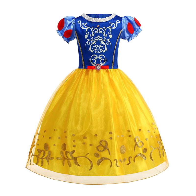 Girls Princess Costume Children Halloween Cosplay Vestidos Birthday Party Carnival DressUp Rapunzel Belle Aurora Disguise