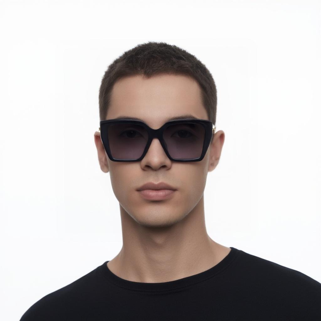 Fendi Full Frame Design Irregular Shape Sunglasses Unisex sunglasses Black FE40161F-5501B