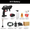 New 1500W Car Washer Electric Cordless Pressure Spray Water Gun Cleaner Washer Gun Water Hose Cleaning With Battery