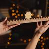 Wooden Christmas Countdown Calendar with Stars- Artificial Wood Advent Calendar for Home & Family,Christmas Gift,Christmas Decor