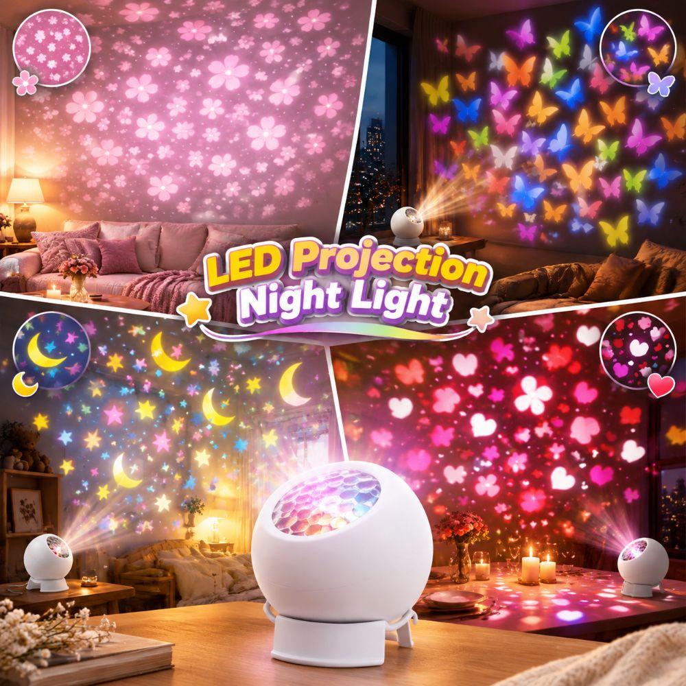 Soft Glow LED Projection Lamp Dynamic Projection Ambient Night Light Party Decoration