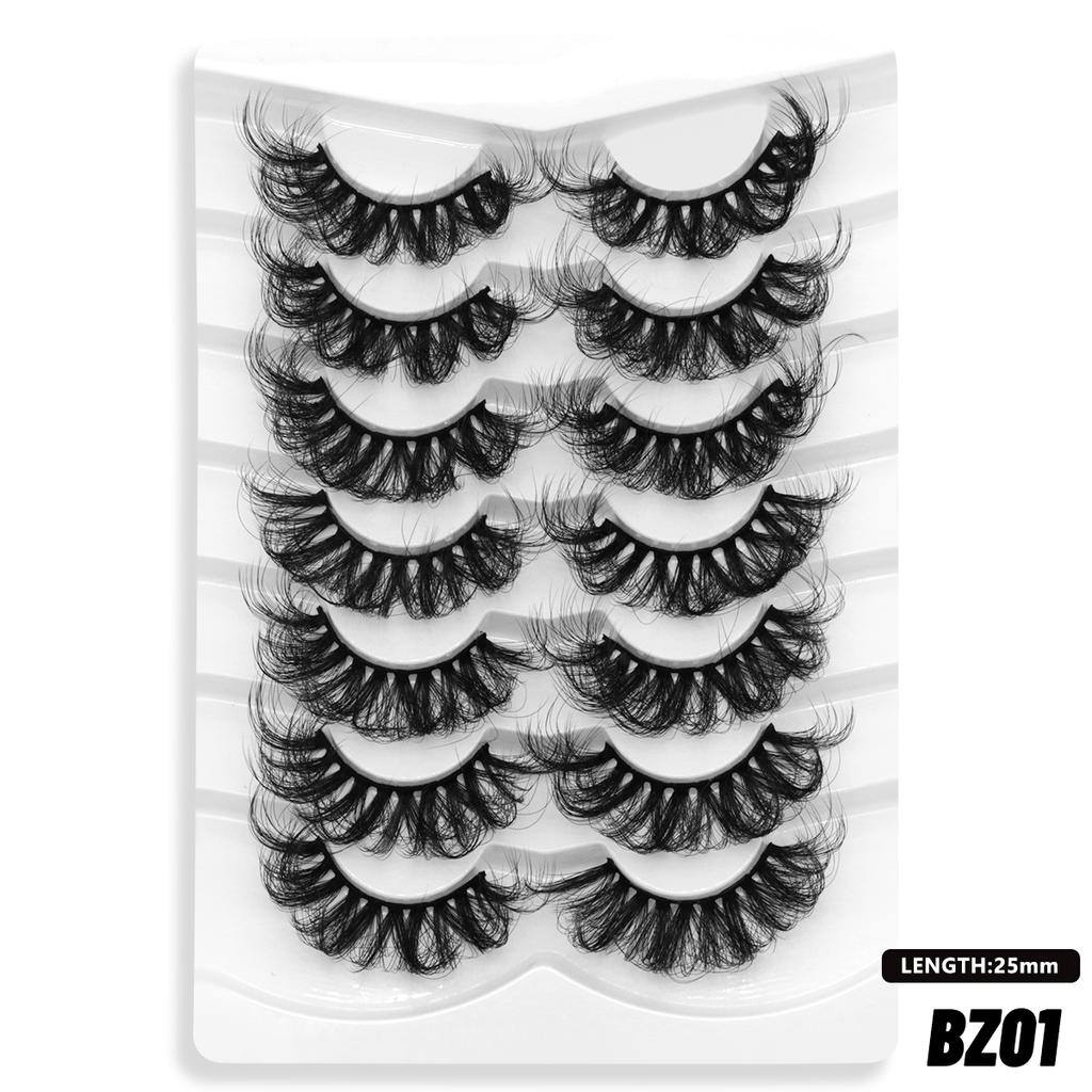 Fluffy Mink Lashes 5/7 Pairs Eyelashes Faux Mink Eyelashes Long Lasting Dramatic Volume Lashes Extension Thick Long