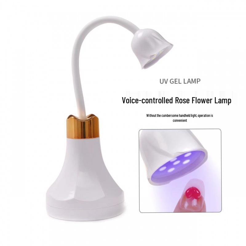 Portable Rechargeable 36W Nail Lamp - Quick Dry Lotus Lamp for Adhesive Nail Tips