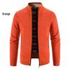 Cardigan de toamnă/iarnă pentru bărbați mărime plus, din catifea îngroșată, cu guler înalt - Palton cu croială slim.