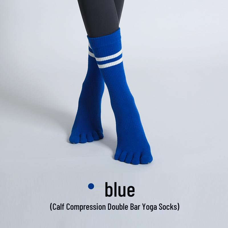 Silicone Non-Slip Five-Finger Yoga Socks for Girls - Pilates & Fitness Split Toe Socks