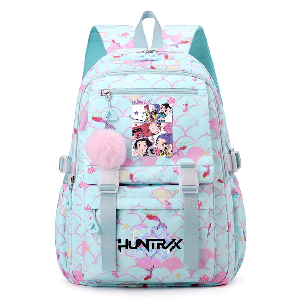 Anime K-Pop Demon Hunters Printed Backpack Large Capacity Bookbag Student Boy Girl Schoolbag Outdoor Large Capacity Waterproof Sport Laptop Travel Bag