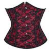 Damen Sexy LaceBack Reißverschluss Korsett Top Bustier G-String Body Shapewear