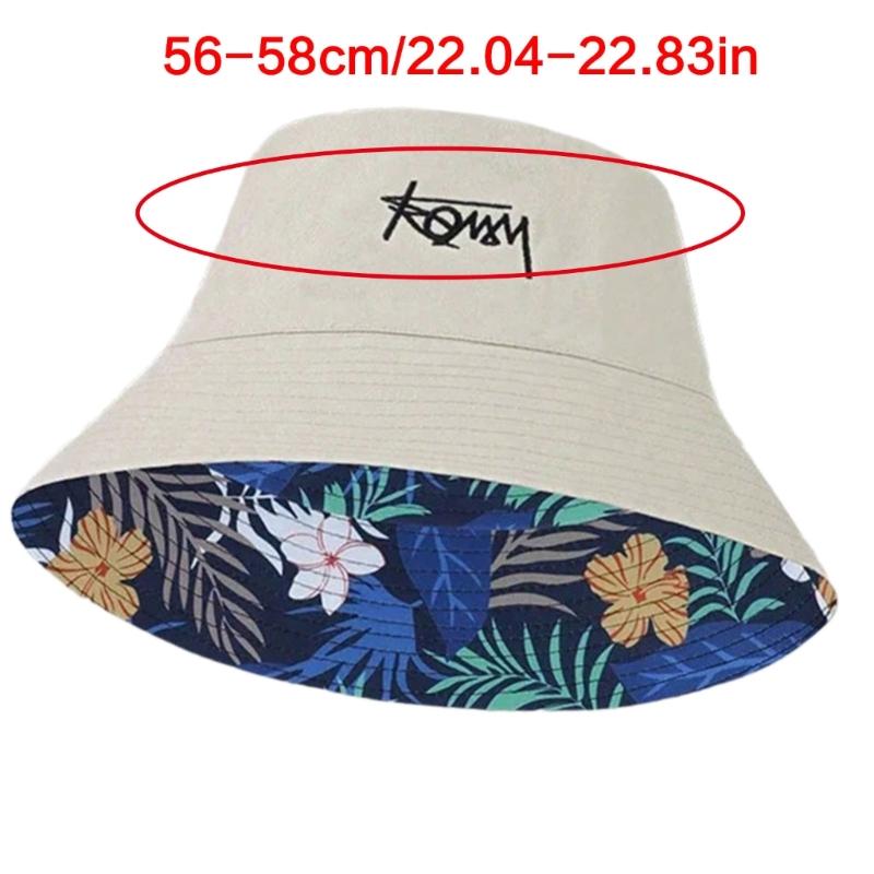 Unisex Reversible Fishing Hat Breathable Polyester Wide Brims Sun Protection Fisherman Hat for Summer Vacation Wear
