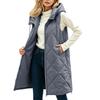 Women's Casual Hooded Padded Vest Coat Sleeveless Outerwear for Fall and Winter Wear