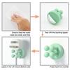Good-Self-Adhesive Wall Mounted Hooks 4Pcs Silicone Toothbrush Holders-Multi-Function For Hanging Key Storage Ke A