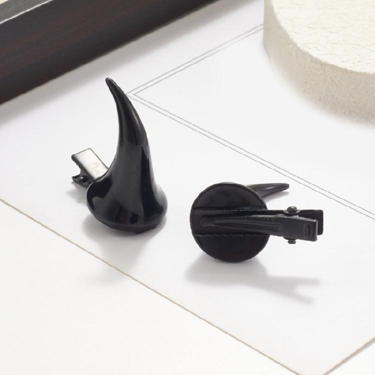 Reusable Halloween Devil Horn Hair Clip Creative Hairband Stylish Resin Hair Accessory For Themed Parties Event
