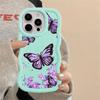Soft Phone Cover Case for iPhone 11 13 16 Pro Max 14 17 Air XR 12 15 Plus 8 INS Retro Butterfly
