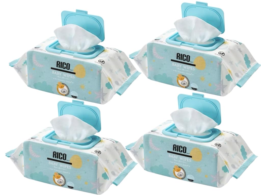 RICO Baby 100 листов x 4 в упаковках Влажные салфетки, (Продано 4)