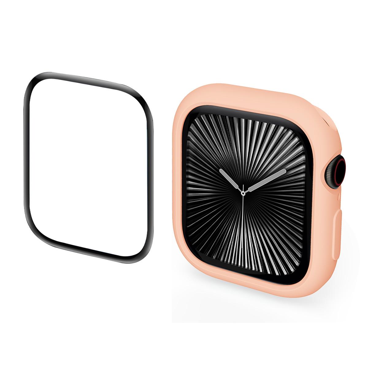 

For Apple Watch Series 11/10 46mm ENKAY HAT PRINCE 2 in 1 Candy Color TPU Watch Case with Full Coverage PMMA Soft Film B
