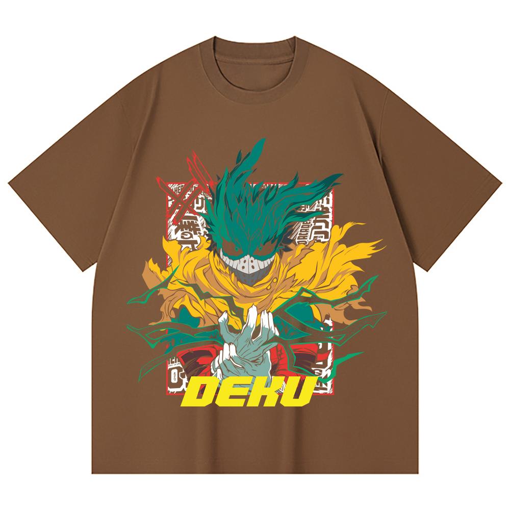 230 Gsm 100% Cotton My Hero Academia V23 Deku Print Unisex Heavy Cotton T Shirt