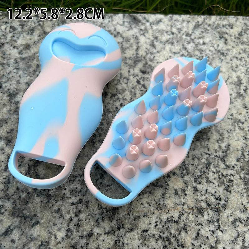 High Temp Resistant Silicone Hair Comb Deep Cleaning and Scalp Massage Brush for Shower and Spa Beauty