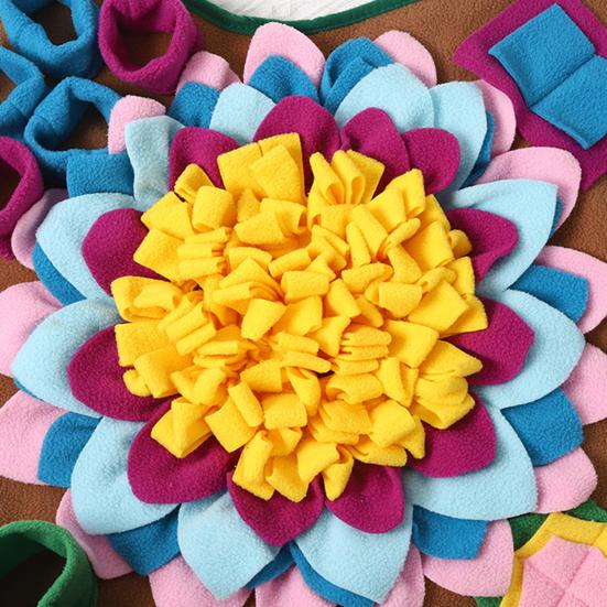 Yousheng Dog Snuffle Mat Anti Slip Relieve Pressure Vibrant Color Nosework Feeding Slow Feeder Dog Puzzle Toys for Indoor