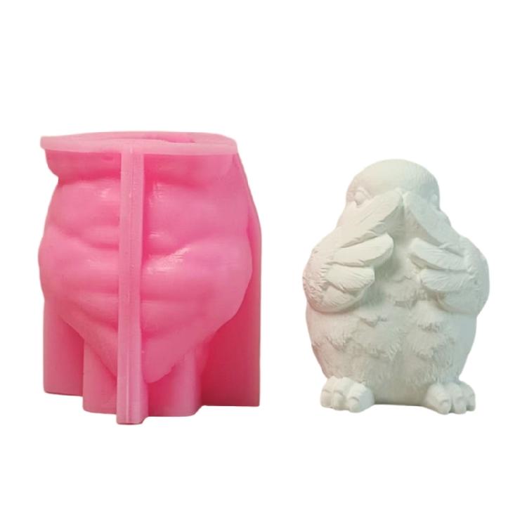 Lovely Animal Candle Molds Castings Molds 3D Bird Silicone Moulds Epoxy Resin Molds Plasters Molds Ornament Molds