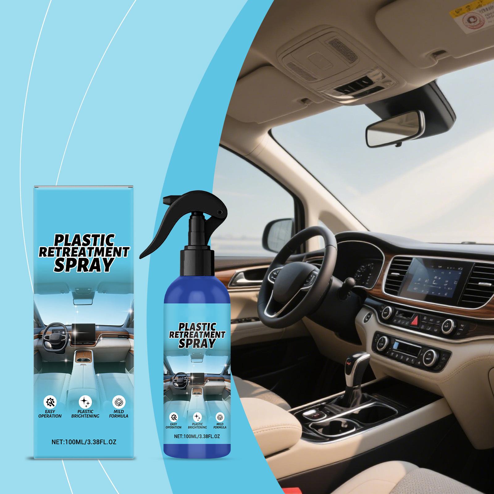 Car interior plastic care agent, interior cleaning and , daily wiping and brightening agent, 100ML One Size