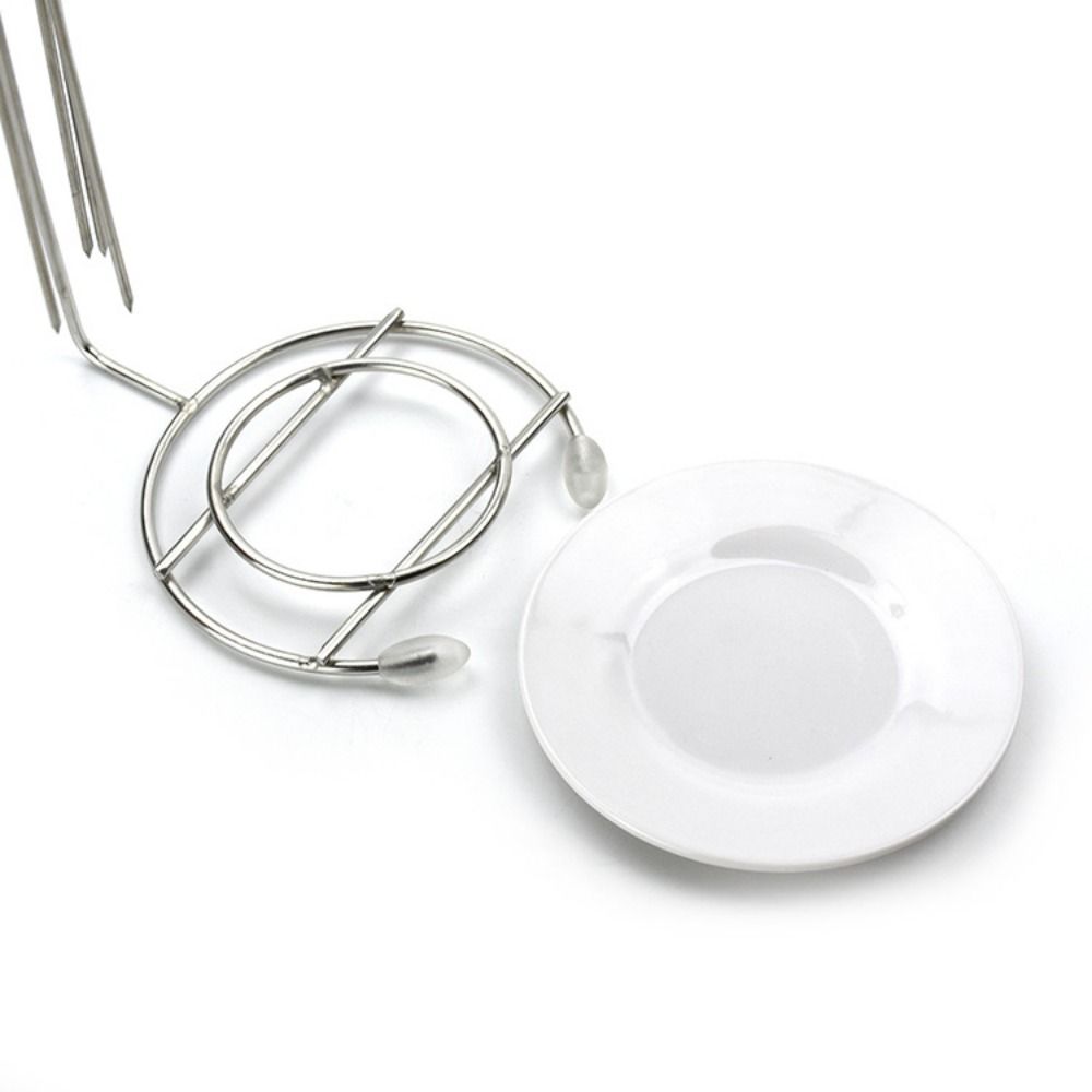 Lightweight BBQ Skewer Set Detachable Barbecue Fork Holder Practical Food Grill Rack Chicken