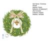 Artificial Christmas Wreath with Bow And Bells Realistic Pine Greenery for Door Wall Decor Outdoor Indoor LED String Lights Xmas Thanksgiving
