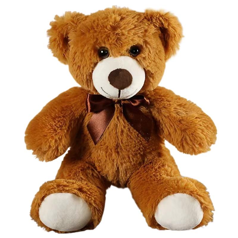 Cute Colorful Bow Tie Bear Doll Plush Toy Hug Bear Doll Stuffed Animals Children Birthday Gift Pillow Teddy Bear Home Decor