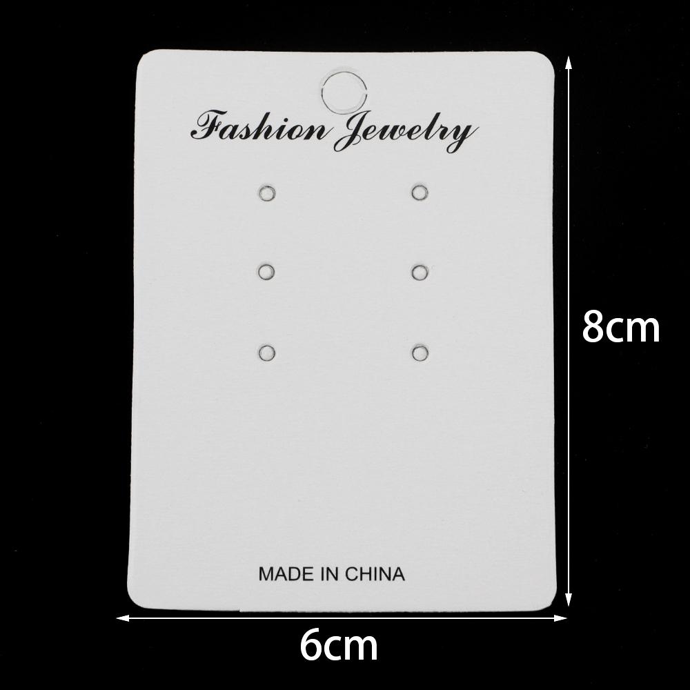 50 Stück Mehrform Weiß Schmuckverpackungskarte Faltkarte Für DIY Armband Halskette Ohrringe Display Handgemachte Verpackungskarte