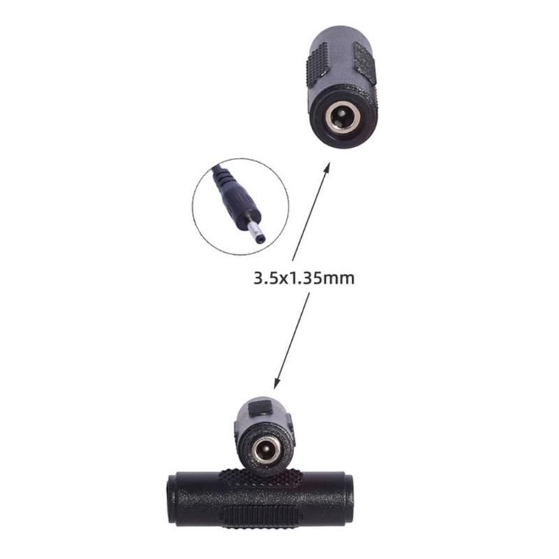 2Pieces 3.5X1.35Mm Female To Female Adapter Small Connector for CCTV Camera LED Light Routers Speaker Power Cord