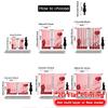2D Flat Printing  2pcs Love In Air Minimalist Chic Curtains Versatile Durable Polyester Curtains Versatile All Perfect for
