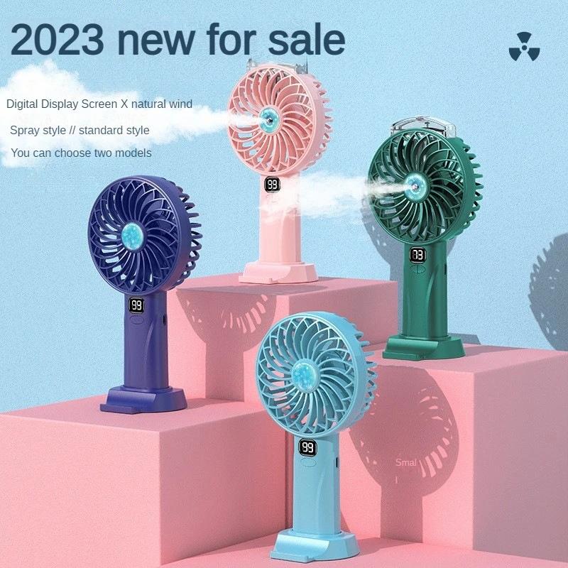 Portable Water Spray Mist Fan Electric USB Rechargeable Handheld Mini Fan Cooling Air Conditioner Humidifier for Outdoor