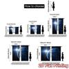 2pcs   2D FLAT PRINTING Curtains (Without Rod) Earthrise Popular Popular Curtain 100% Polyester Curtains Decorations Inside