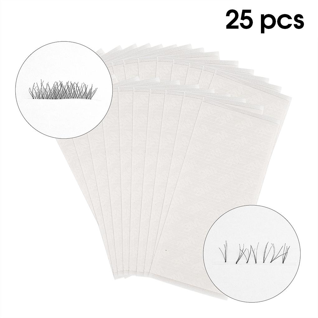 Pack of 25 Fast Fan Tape Holder with Double Faced Adhesive Tapes Eyelash Extension Supplies Eye Lash Grafting Tools Utensil