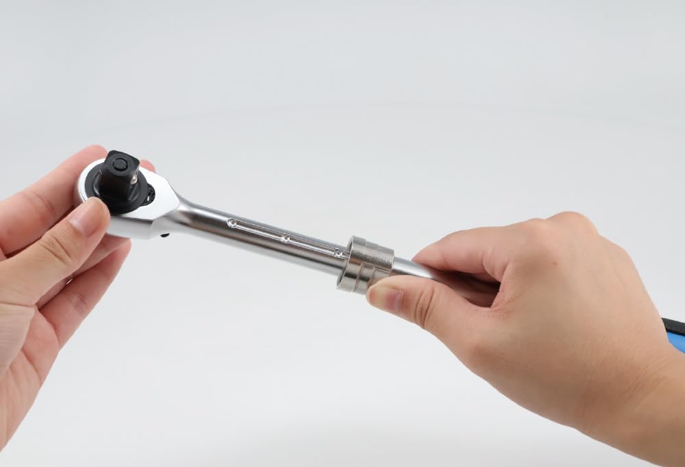 SIGNET Telescopic Ratchet 72 Overall 6 Adjustable 13582 1/2DR Handle, Gears, 260-400mm Length, Positions,