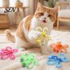 Flexible Bendable Cat Toys Mesh Tube Toy, Butterfly Shape Interactive Chew Toy with Bells Indoor Exercise And Plush Balls, for Cats Kittens Enrichment