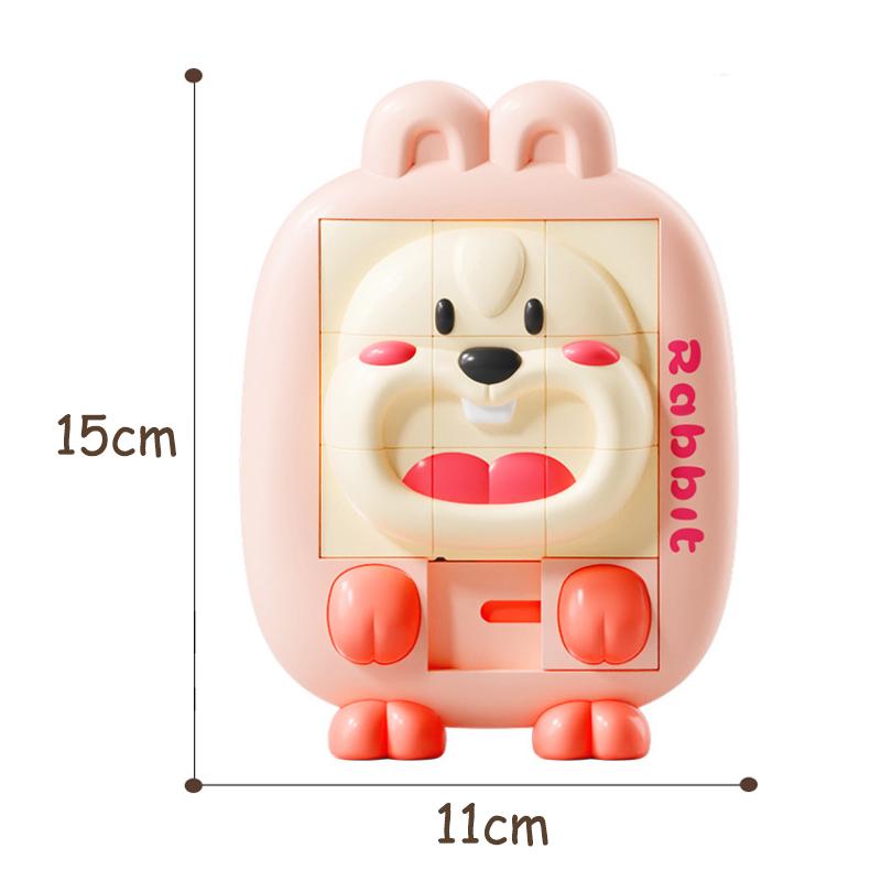 Children Cartoon Animal Slide Puzzles Toys Logical Thinking Training Challenges Intellectual 3D Puzzles Sensory Game Travel Toys