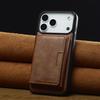 LC.IMEEKE L5 For iPhone 17 Pro Magnetic Phone Case Leather Back Cover with Detachable Card Holder