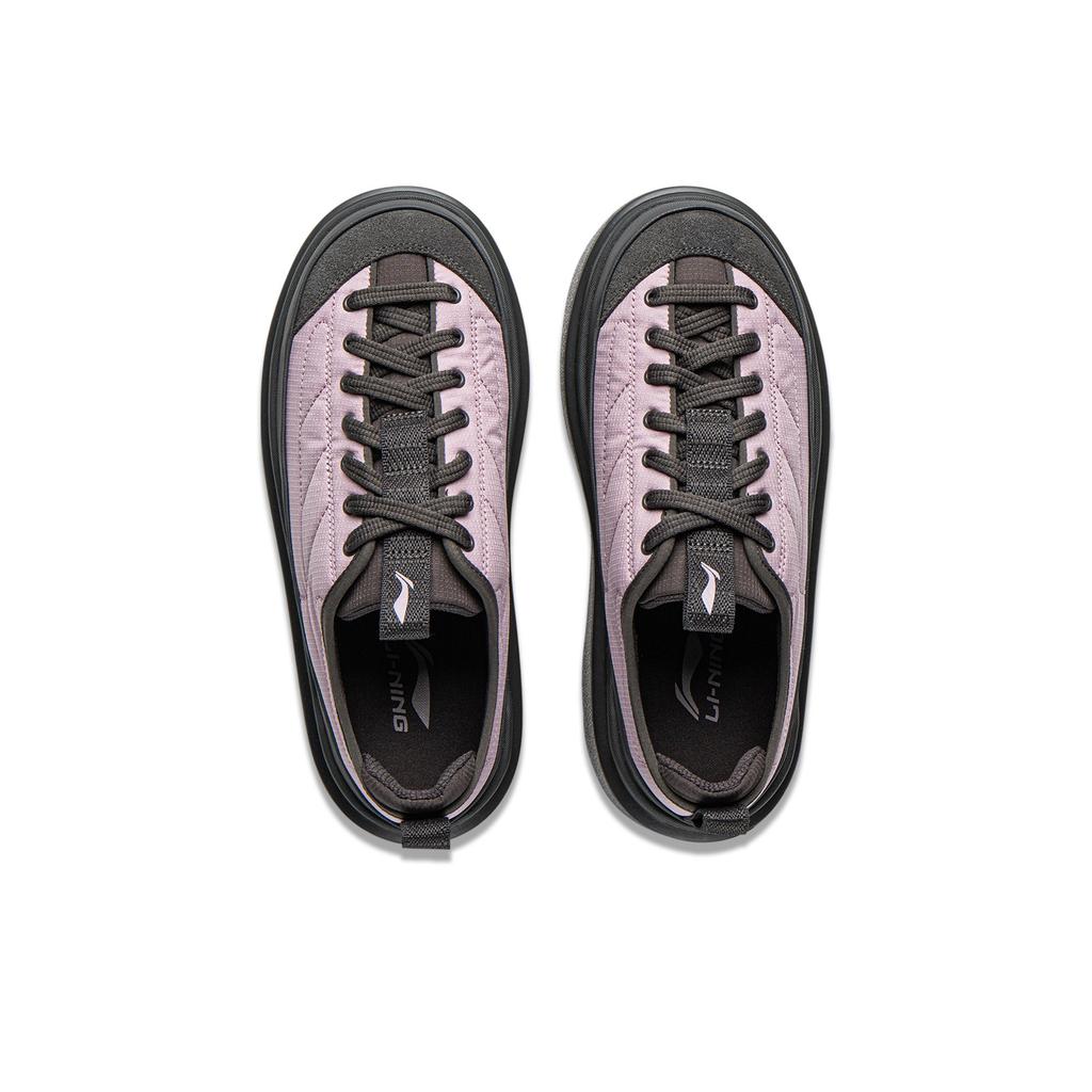 Li Ning Coco Dicke Sohle Mode Vielseitig Weich Bequem Elastisch Rutschfest Stoßdämpfend Langlebig Leicht Low Top Freizeitschuhe AGCV322-3