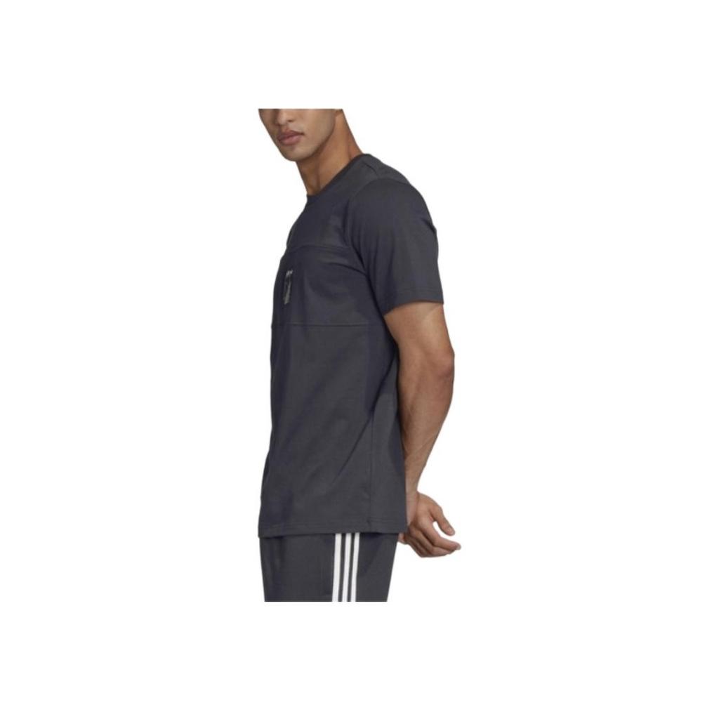 Adidas Originals Sprt Series Fashion Round Neck Pullover Short Sleeve T-Shirt Men Tops Dark-Gray GD5813