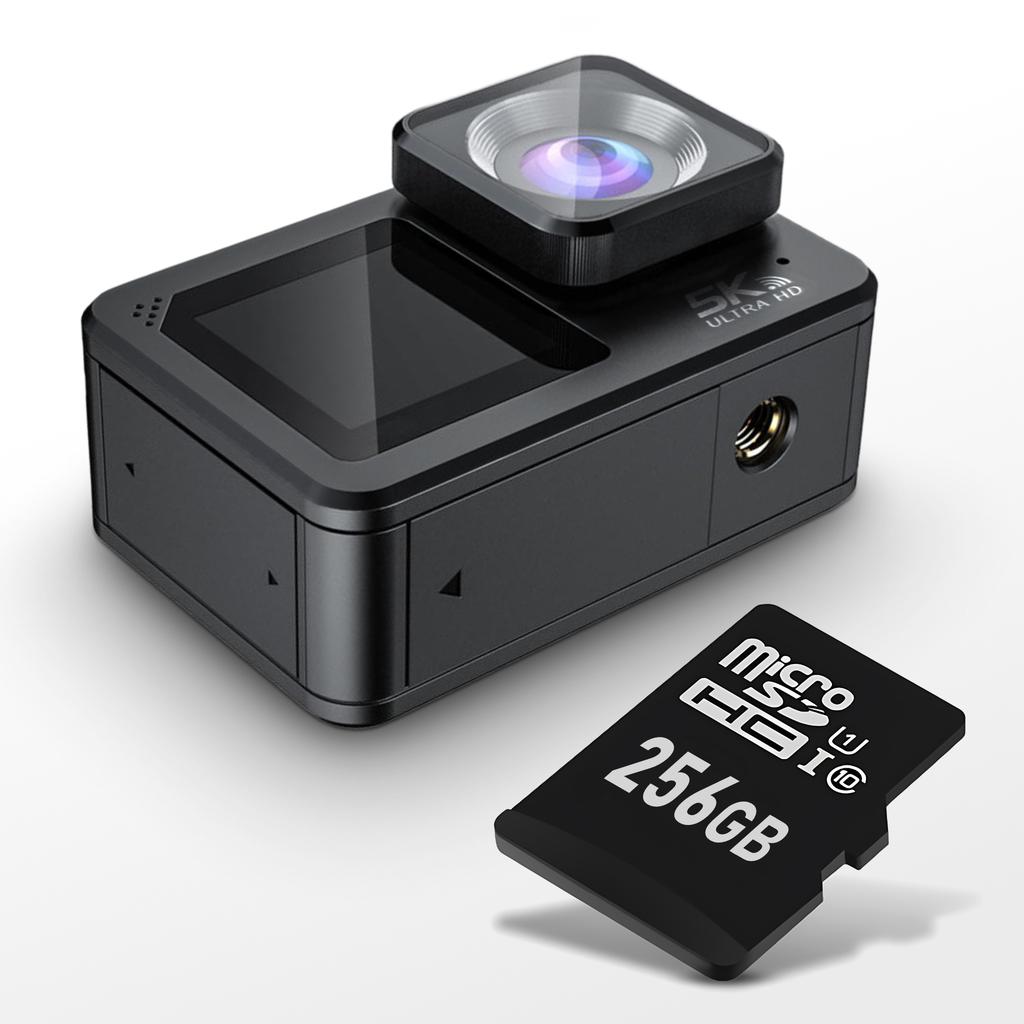 Caméra Sportive 5K Uhd 60Fps Wifi Usb-C Télécommande Microphone Stabilisation Eis Perche