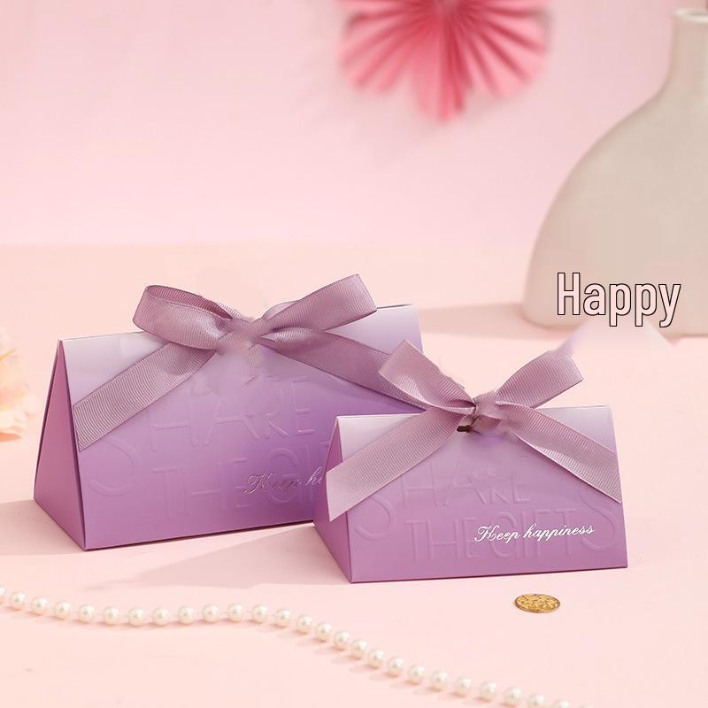 Elegant Purple Wedding Candy Box 2025: New Style Light Luxury for Engagement Party Favors