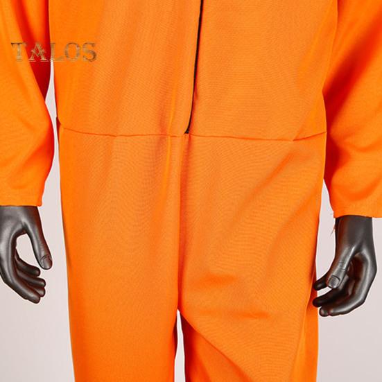 Halloween Prisoner Ολόσωμη φόρμα Cosplay με Manacle Halloween Unisex Παιδιά Ενήλικες Ρόλοι Παίξτε Στολή Μακρυμάνικο Πέτο Φεστιβάλ Φεστιβάλ Πάρτι Παραστάσεις
