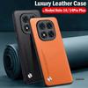 Funda for Redmi Note 14 Pro Plus 5G Case Luxury Fiber Texture PU-Leather Cover Capa for Xiaomi Redmi Note 14 Shockproof Cases
